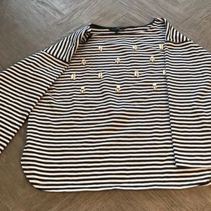 Banana Republic striped beaded sweater top